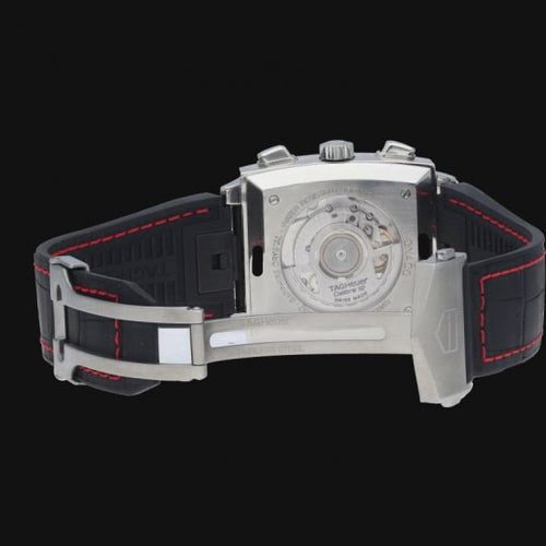 Montre TAG Heuer Monaco - Montre chronographe Calibre 12 en acier 58 Facettes MT40071