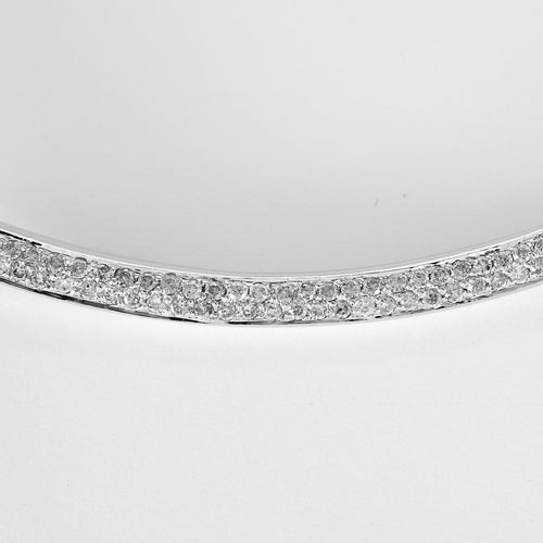 Collier Collier torque en or gris 750‰ pavé de diamants 58 Facettes 250176