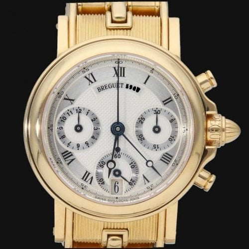 Montre Breguet Marine - Montre chronographe en or jaune 18K 58 Facettes MT41185