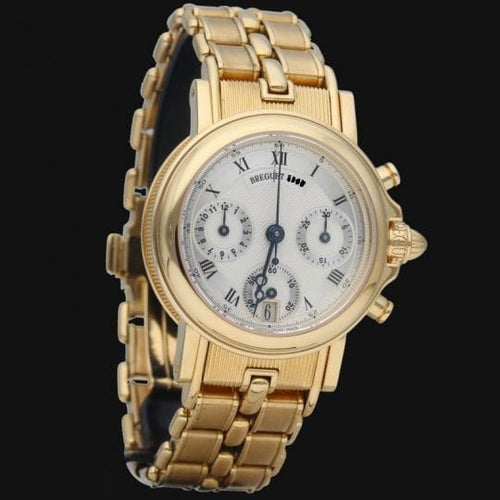 Montre Breguet Marine - Montre chronographe en or jaune 18K 58 Facettes MT41185