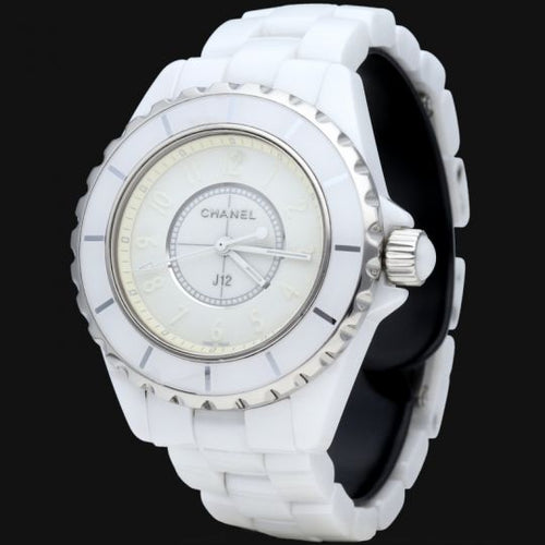Montre Chanel J12 - Montre femme 33 mm en céramique blanche 58 Facettes MT41313