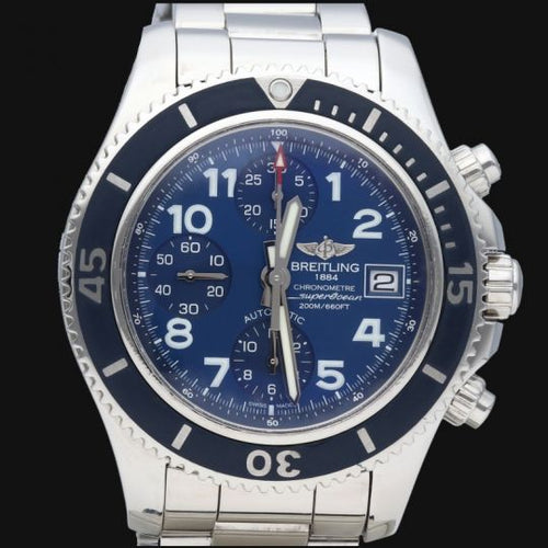 Montre Breitling Superocean - Montre chronographe automatique 42 mm en acier 58 Facettes MT41002