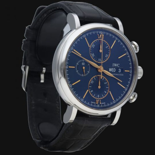Montre IWC Portofino - Montre chronographe automatique homme 42 mm acier 58 Facettes MT41112