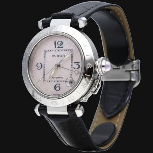 Montre Cartier Pasha GMT - Montre femme automatique en acier 35 mm 58 Facettes MT40996