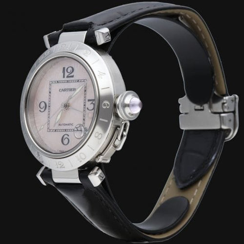 Montre Cartier Pasha GMT - Montre femme automatique en acier 35 mm 58 Facettes MT40996