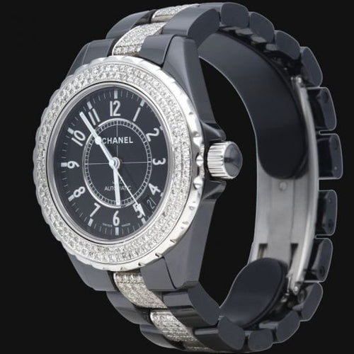 Montre Chanel J12 - Montre automatique 38 mm avec diamants 58 Facettes MT41555