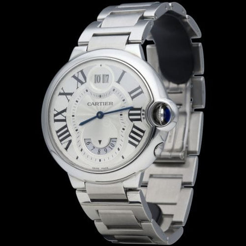 Montre Cartier Ballon Bleu - Montre Dual Time GMT en acier 38 mm 58 Facettes MT41537