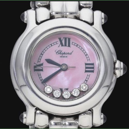 Montre Chopard Happy Sport Mini - Montre femme en acier cadran nacré 58 Facettes MT41700
