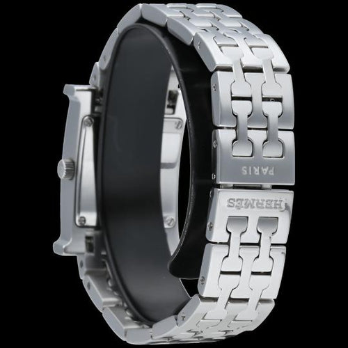 Montre Hermès Heure H - Montre femme quartz en acier, lunette diamants 58 Facettes MT41665
