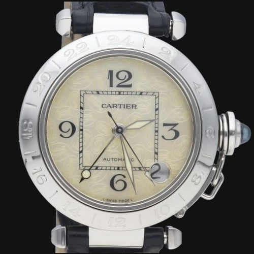 Montre Cartier Pasha - Montre GMT automatique en acier 35 mm 58 Facettes MT41492