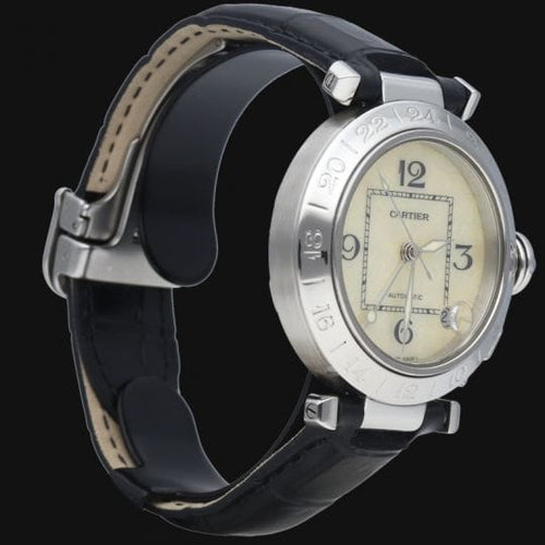 Montre Cartier Pasha - Montre GMT automatique en acier 35 mm 58 Facettes MT41492
