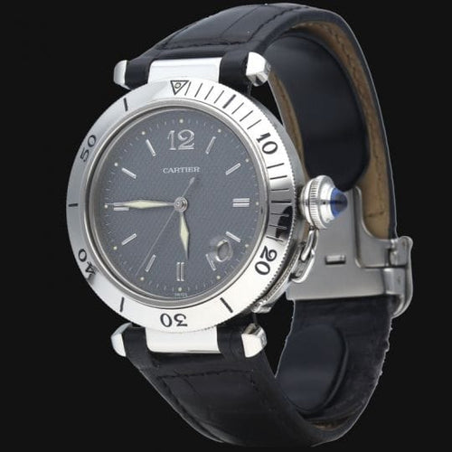 Montre Cartier Pasha Plongeur - Montre automatique homme 38 mm en acier 58 Facettes MT41550