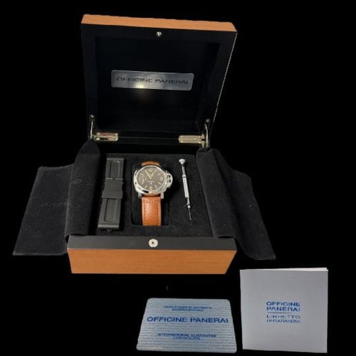 Montre Panerai Luminor Marina Logo - Montre homme acier 44 mm 58 Facettes MT41987