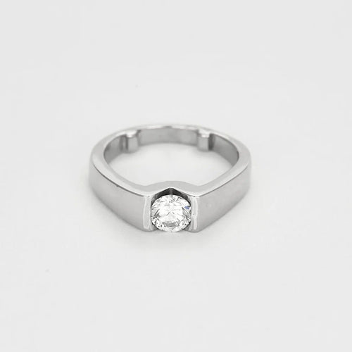 Bague 58 Bague solitaire en or blanc et diamant 0,75 ct 58 Facettes 250304