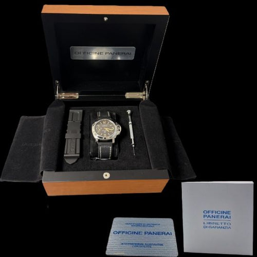 Montre Panerai Luminor Marina Logo - Montre homme en acier 44 mm 58 Facettes MT41988