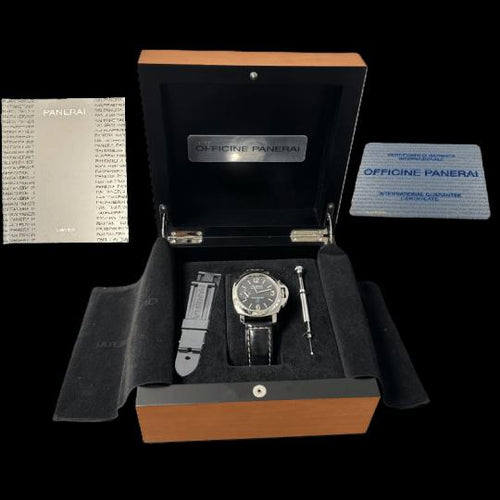 Montre Panerai Luminor Marina Logo - Montre homme en acier 44 mm 58 Facettes MT41993