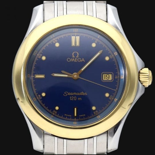 Montre Omega Seamaster 120M - Montre quartz 36 mm or jaune et acier 58 Facettes MT41885