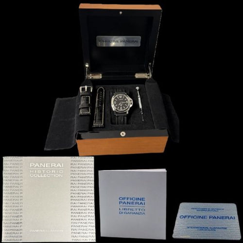 Montre Panerai Luminor Base Logo - Montre homme en acier 44 mm 58 Facettes MT41920