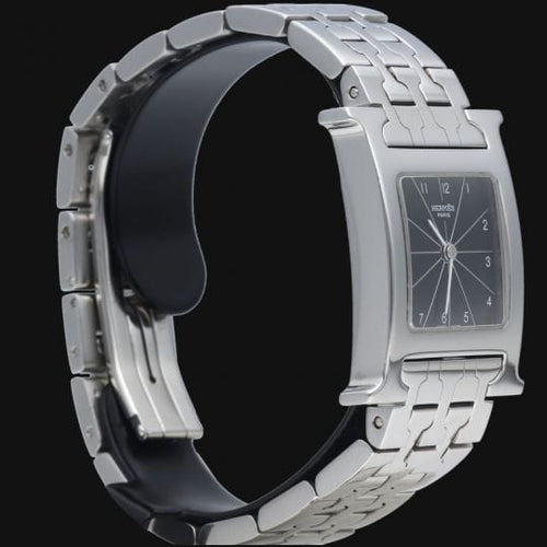 Montre Hermès Heure H - Montre femme en acier, cadran noir 58 Facettes MT42166
