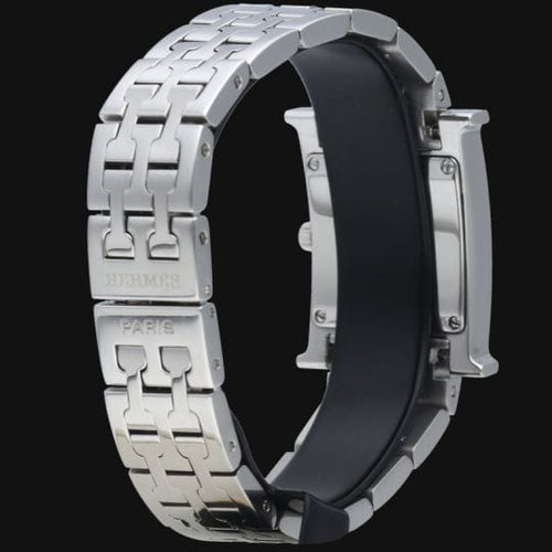 Montre Hermès Heure H - Montre femme en acier, cadran noir 58 Facettes MT42166