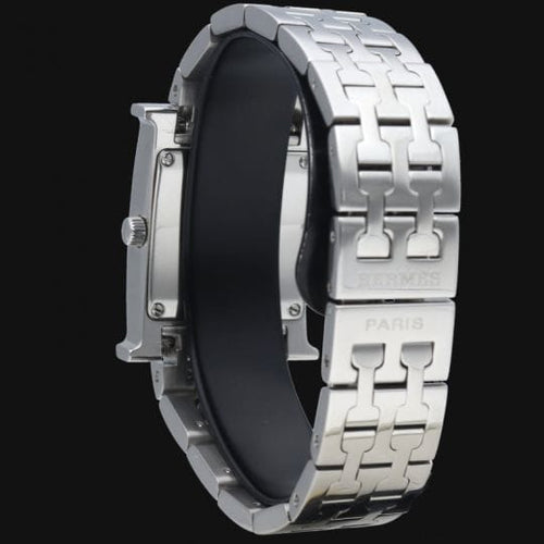 Montre Hermès Heure H - Montre femme en acier, cadran noir 58 Facettes MT42166
