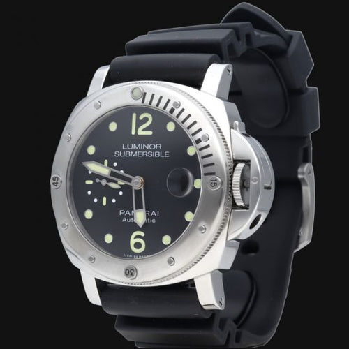 Montre Panerai Luminor Submersible - Montre automatique homme 44 mm acier 58 Facettes MT41996