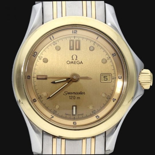 Montre Omega Seamaster 120M - Montre femme à quartz en or jaune et acier 58 Facettes MT41886