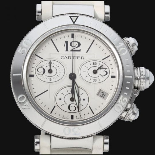 Montre Cartier Pasha Seatimer - Montre femme en acier 37 mm 58 Facettes MT41496
