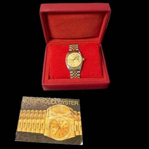 Montre Rolex Datejust 36 - Montre automatique en or jaune et acier 58 Facettes MT42287