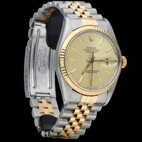 Montre Rolex Datejust 36 - Montre automatique en or jaune et acier 58 Facettes MT42287