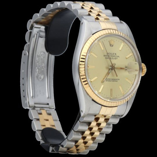 Montre Rolex Datejust 36 - Montre automatique en or jaune et acier 58 Facettes MT42287