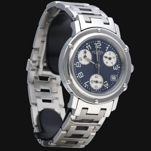 Montre Hermès Clipper Chronograph - Montre femme en acier 31 mm 58 Facettes MT41658
