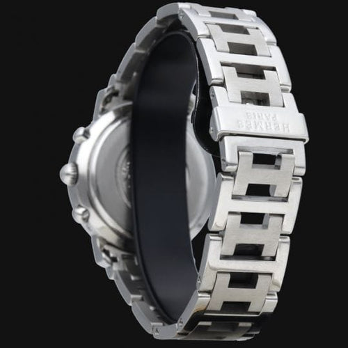Montre Hermès Clipper Chronograph - Montre femme en acier 31 mm 58 Facettes MT41658