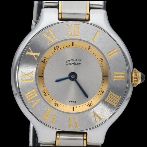 Montre Cartier Must 21 - Montre femme en or jaune et acier 58 Facettes MT42260
