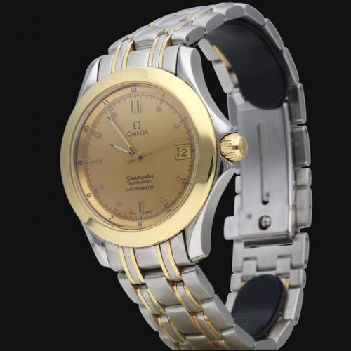 Montre Omega Seamaster 120M - Montre automatique 36 mm en or jaune et acier 58 Facettes MT41889