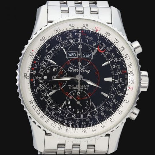 Montre Breitling Navitimer Montbrillant Datora - Montre automatique homme 43 mm acier 58 Facettes MT41026