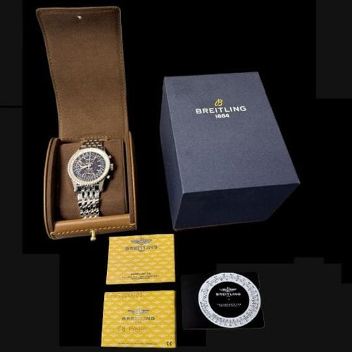 Montre Breitling Navitimer Montbrillant Datora - Montre automatique homme 43 mm acier 58 Facettes MT41026