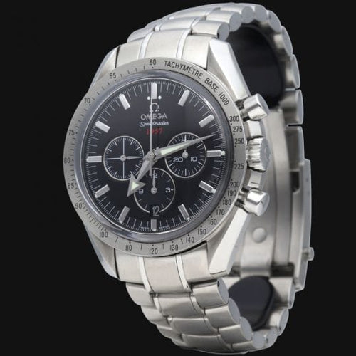Montre Omega Speedmaster Broad Arrow - Montre chronographe automatique acier 42 mm 58 Facettes MT41843