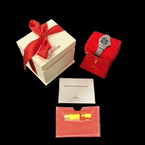 Montre Omega Seamaster - Montre Lady en acier, cadran bleu 28 mm 58 Facettes MT41911