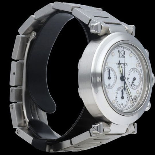 Montre Bulgari Pasha - Montre chronographe automatique homme en acier 58 Facettes MT41487