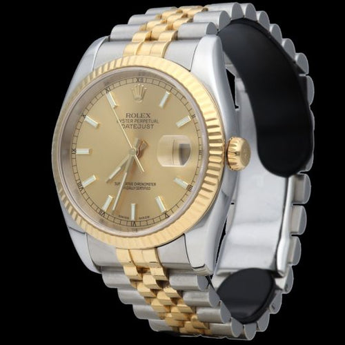 Montre Rolex Datejust - Montre 36 mm en or jaune et acier 58 Facettes MT42522