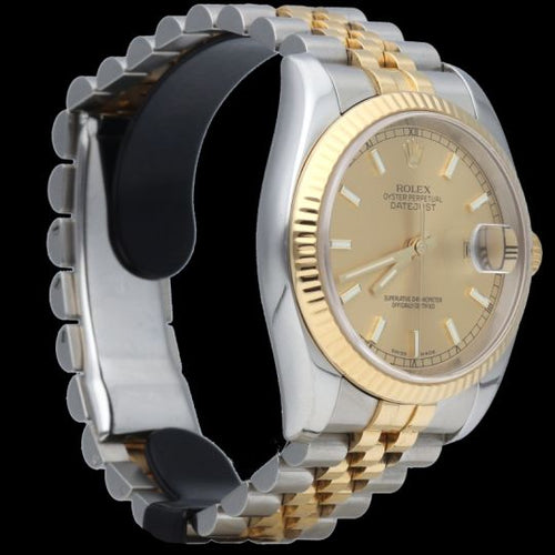 Montre Rolex Datejust - Montre 36 mm en or jaune et acier 58 Facettes MT42522