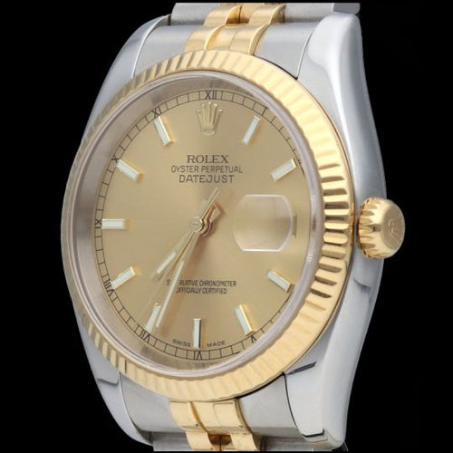 Montre Rolex Datejust - Montre 36 mm en or jaune et acier 58 Facettes MT42522