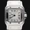 Montre Cartier Santos Galbée - Montre femme en acier quartz 58 Facettes MT42439