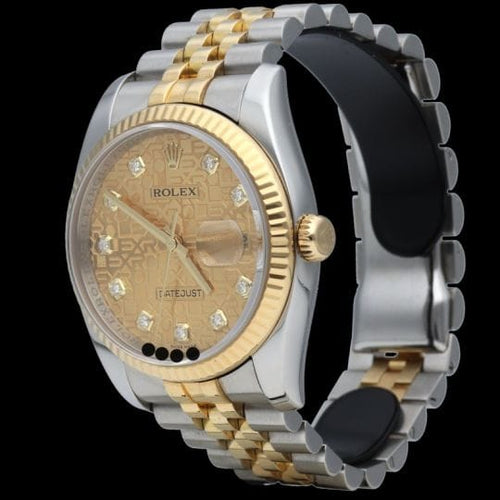 Montre Rolex Datejust - Montre 36 mm en or jaune et acier 58 Facettes MT42531
