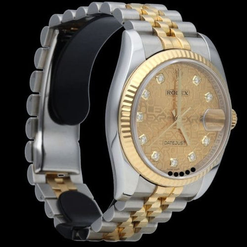 Montre Rolex Datejust - Montre 36 mm en or jaune et acier 58 Facettes MT42531