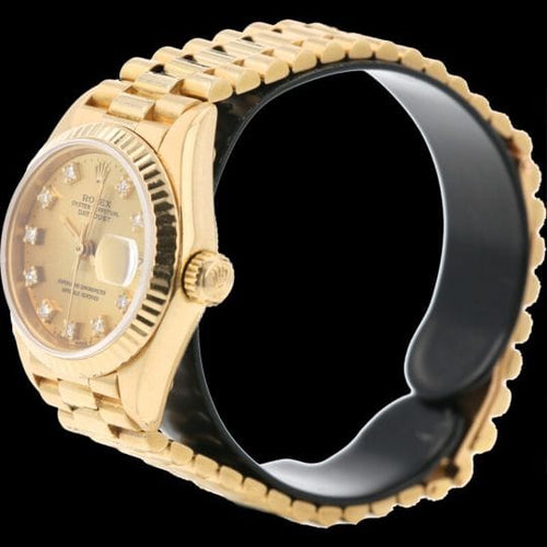 Montre Rolex Datejust - Montre Lady 26 mm en or jaune avec diamants 58 Facettes MT42418