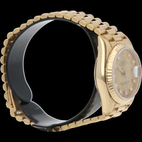 Montre Rolex Datejust - Montre Lady 26 mm en or jaune avec diamants 58 Facettes MT42418