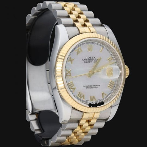 Montre Rolex Datejust - Montre 36 mm en or jaune et acier 58 Facettes MT42535