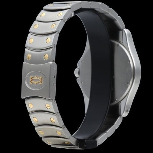 Montre Cartier Santos Ronde - Montre femme en or jaune et acier 58 Facettes MT42557